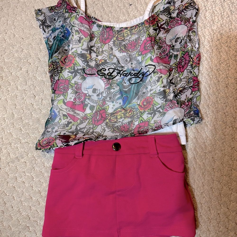 ED Hardy girls outfit size 18M